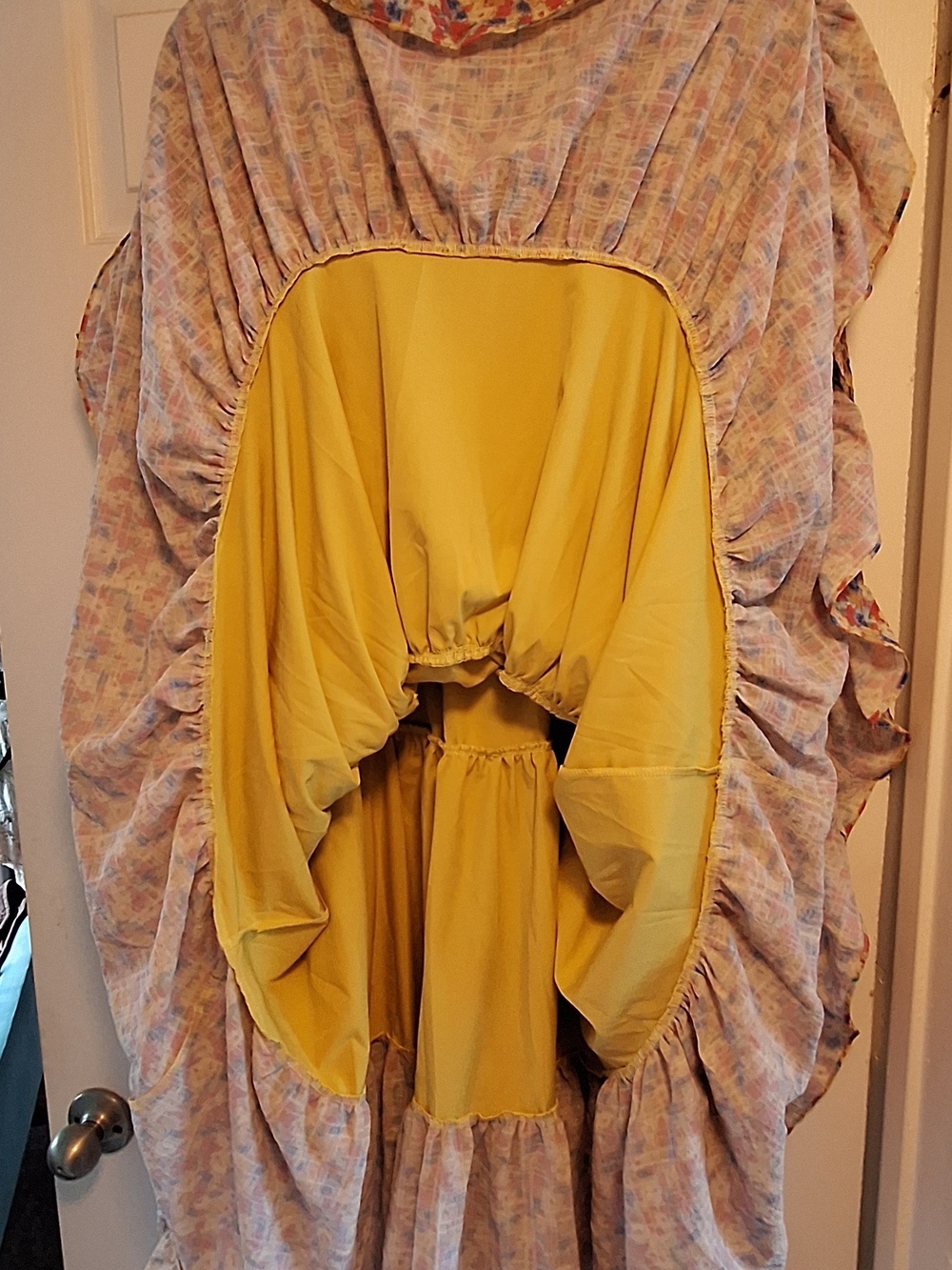 Free the Roses Yellow Floral Ruffle Smocked Dress - Picture 5 of 7